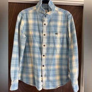 Marine Layer Men’s Blue/Cream Flannel, Size Medium